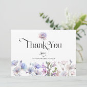 ボーホー水彩の野生の花の感謝カード サンキューカード (スタンド正面)