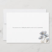 ボーホー水彩の野生の花の感謝カード サンキューカード (裏面)