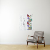 ボーホー水彩の野生の花 「バラの花畑で…」 タペストリー (インサイチュ)