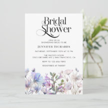 ボーホー水彩の野生の花 ブライダルシャワー