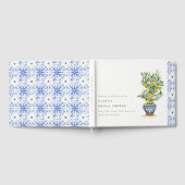 ボーホー水彩イエロー レモン ツリー ブライダル シャワー ゲストブック (全面)