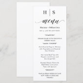 ボーホー水彩オータムフラワーズ メニュー (正面/裏面)