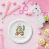 ボーホー水彩サボテンパンパス プラント ブライダルシャワー ペーパープレート (パーティー)