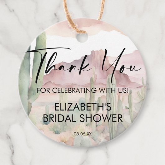 ボーホー水彩デザート自然ケーキサンクス フェイバータグ (正面)