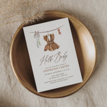 ボーホー水彩ベビー服 女の子 ベビーシャワー