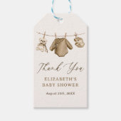 ボーホー水彩ベビー服 男の子ベビーシャワー ギフトタグ (正面)