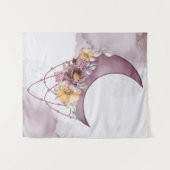 ボーホー水彩ムーンドリームキャッチャー タペストリー (正面(横))