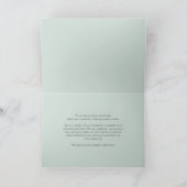 ボーホー水彩ユーカリの葉のグリーンウェディング サンキューカード (内部)