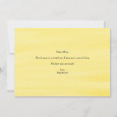 ボーホー水彩レモンリース ハッピー マザーズデー カード (裏面)