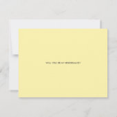 ボーホー水彩レモンリース 私の花嫁の仲間にいてくれますか カード (裏面)