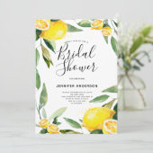 ボーホー水彩レモン ブライダルシャワー 招待状 (スタンド正面)