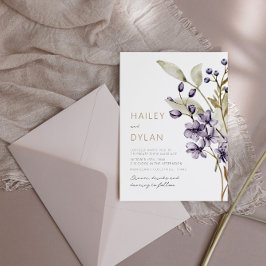 ボーホー水彩ワイルドフラワー結婚式招待状 招待状