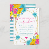 ボーホー水彩夏の花ハネムーンファンド エンクロージャーカード (正面/裏面)