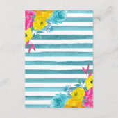 ボーホー水彩夏の花ハネムーンファンド エンクロージャーカード (裏面)