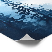 ボーホー水彩山のベイビーシャワーウェルカムサイン ポスター (角)