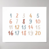 ボーホー水彩教育ナンバー ポスター (正面)