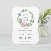 ボーホー水彩花と蝶 | Save the Date セーブザデート (スタンド正面)