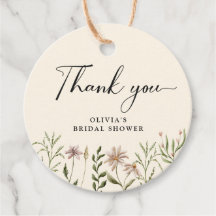 ボーホー水彩花の感謝祭ラベル