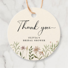 ボーホー水彩花の感謝祭ラベル フェイバータグ