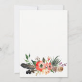 ボーホー水彩花 シャワー ビンゴ カード (裏面)