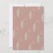 ボーホー水彩虹の誕生日 | パンパスグラス 招待状 (裏面)