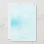 ボーホー水彩部族の羽根ベイビーシャワー招待状 招待状 (裏面)