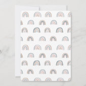 ボーホー水彩雲のジェンダーニュートラル招待状 招待状 (裏面)