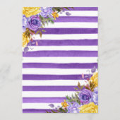 ボーホー水彩 春の花 ウェディング メニュー (裏面)