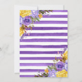 ボーホー水彩 春の花 ゴールドフレーム ウェディング セーブザデート (裏面)