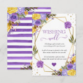 ボーホー水彩 春の花 願い事の井戸 エンクロージャーカード (正面/裏面)