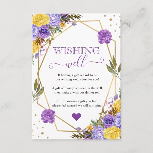 ボーホー水彩 春の花 願い事の井戸 エンクロージャーカード (正面)