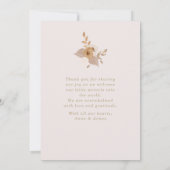 ボーホー水彩  | 赤ちゃんの誕生お知らせカード 招待状 (裏面)