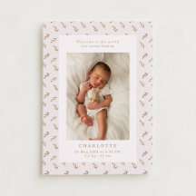 ボーホー水彩  | 赤ちゃんの誕生お知らせカード