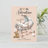 ボーホー男女兼用ベビークリブベビーシャワー 招待状 (スタンド正面)
