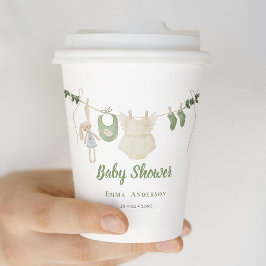 ボーホー男女兼用ヴィンテージ ベイビー ラスティック シャワー 紙コップ