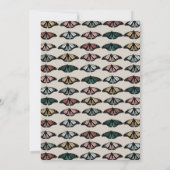 ボーホー男女兼用蝶のベビーシャワー 招待状 (裏面)