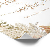 ボーホー秋のアドバイスと願い ポスター (角)