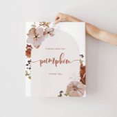 ボーホー秋のアーチにお名前を書いてください。かぼちゃのサインにお名前を ポスター