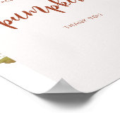 ボーホー秋のアーチ　かぼちゃのサインにお名前をどうぞ ポスター (角)