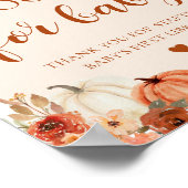 ボーホー秋のカボチャの絵本 ベビー ベイビーシャワー サイン (角)