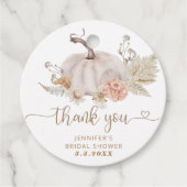 ボーホー秋のカボチャ感謝タグ フェイバータグ (正面)