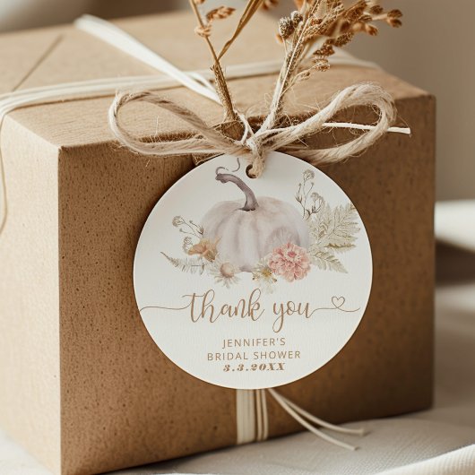 ボーホー秋のカボチャ感謝タグ フェイバータグ