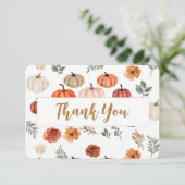 ボーホー秋のカボチャ感謝祭 サンキューカード (スタンド正面)