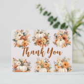 ボーホー秋のカボチャ感謝祭 サンキューカード (スタンド正面)