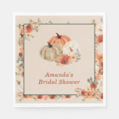 ボーホー秋のカボチャ ブライダルシャワー スタンダードランチョンナプキン (正面)