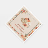 ボーホー秋のカボチャ ブライダルシャワー スタンダードランチョンナプキン (角)