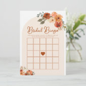 ボーホー秋のカボチャ ブライダルビンゴ ブライダルシャワーゲーム 招待状 (スタンド正面)