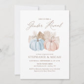 ボーホー秋のカボチャ　性別発表 招待状 (正面)