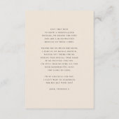 ボーホー秋のパンパスとカボチャのブライダルシャワーのお礼カード サンキューカード (裏面)