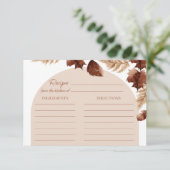 ボーホー秋のブライダルシャワーレシピカード (スタンド正面)